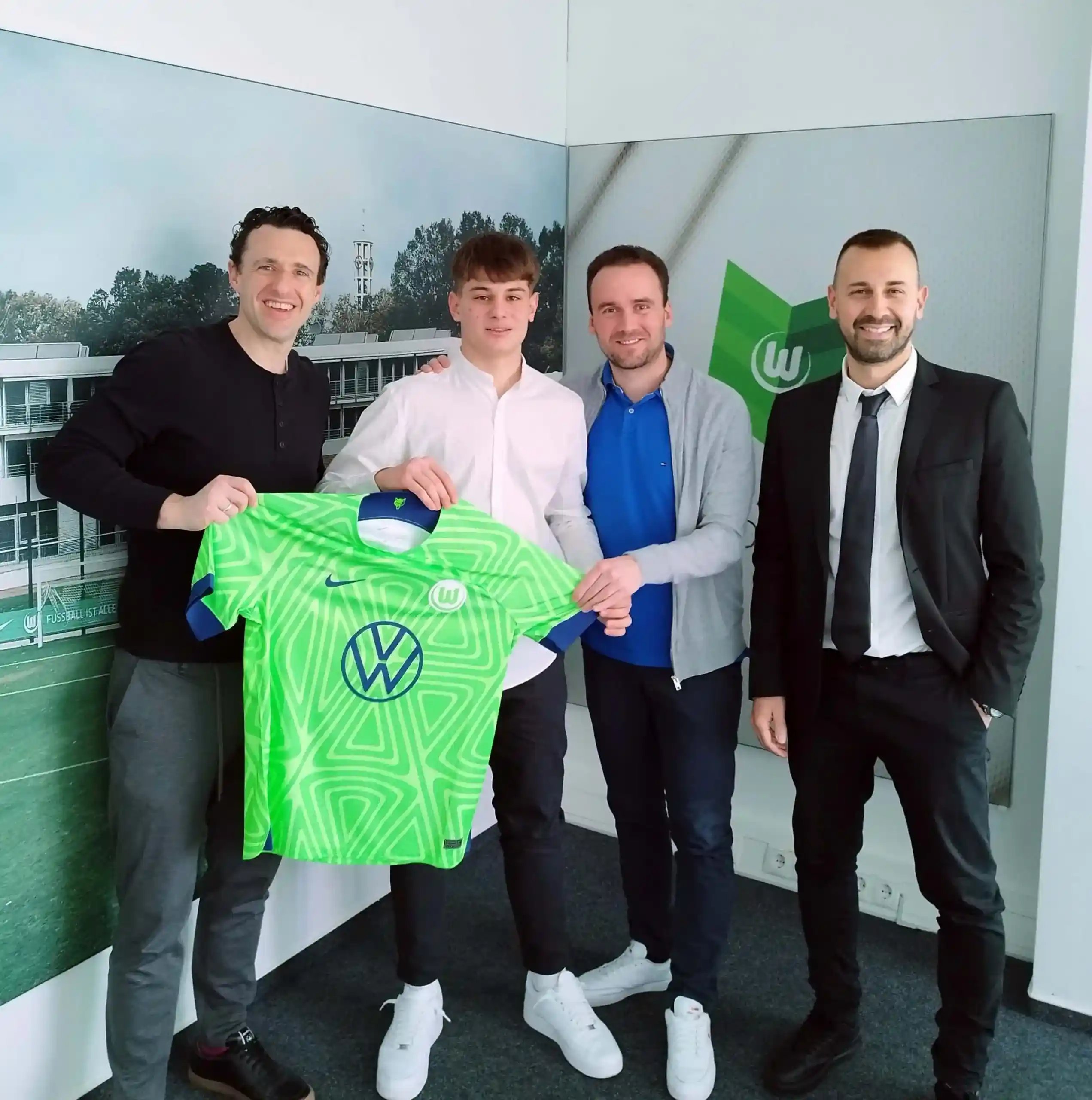 Official Player Presentation At VFL Wolfsburg In Germany Bundesliga With FIFA Licensed Football Agent Michael Banias